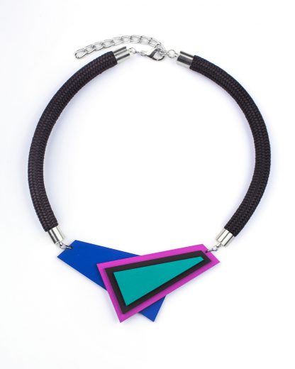 Popout necklace AsymmetricBlue | Lasercut jewelry | Rename jewelry | Made in Belgrade